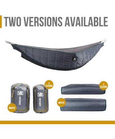 OneTigris Shield Cradle Pro Double Hammock Underquilt - Winter Camping Blanket for Adults & Kids - Lightweight & Warm Under Blanket for Backpacking, Travel, and Outdoor Activities - Shadow Gray - Buy Online on GoSupps.com