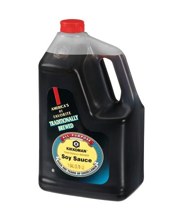 Kikkoman Traditionally Brewed Soy Sauce 1 Gallon - Authentic Japanese Flavor (1 Pack) - Buy Online on GoSupps.com