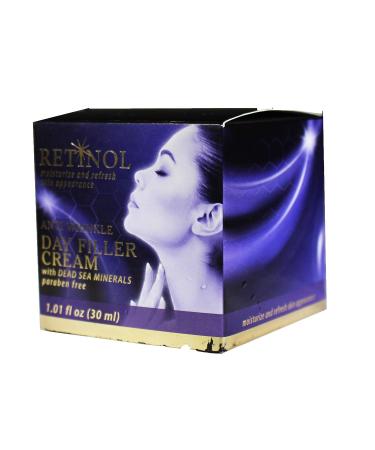 Retinol Anti Wrinkle Day Filler Cream with Dead Sea Minerals 1Oz