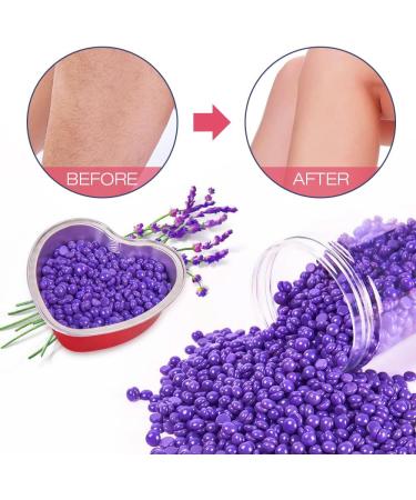 Hard Wax Beads for Hair Removal - Professional Painless Depilatory Brazilian Wax Beans with 10 Wax Sticks for Wax Warmer Kit Hard Wax Kit for Bikini Facial All Body Zone - Buy Online on GoSupps.com