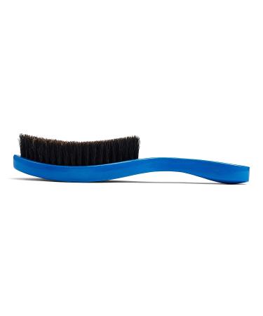 Torino Pro 350 Wave Brush by Brush King - Medium Curve Waves Brush with 100% Boar Bristles - True Texture for 360 Waves - Blue, 1 Count - Buy Online on GoSupps.com