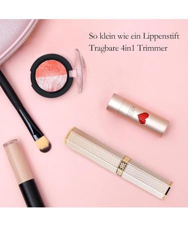 Portable 4-in-1 Waterproof Trimmer for Women - Shave Body Eyebrows Nose Armpits & Bikini Area - Buy Online on GoSupps.com