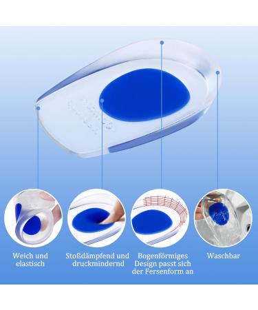 Soft Gel Heel Spur Inserts - 5 Pairs Orthopedic Cushions for Men & Women - Heel Protection & Pain Relief for Achilles Tendon - Buy Online on GoSupps.com