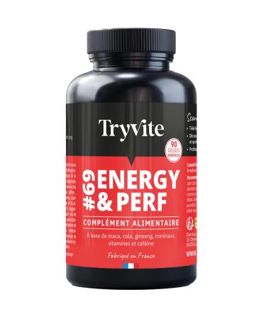 Men's Testosterone Formula | Men's Performance | Strength Energy Endurance | 90 Capsules for Blood Circulation | Ginseng MACA - Cola - Vitamins and Minerals | TRYVITE Energy & Performance