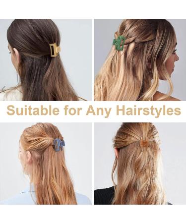 12 Pack Small Claw Clips - 1.5 Inch Mini Hair Clips for Women/Girls - Rectangle Hair Styling Accessories - Matte Banana Hair Jaw Clips - Buy Online on GoSupps.com