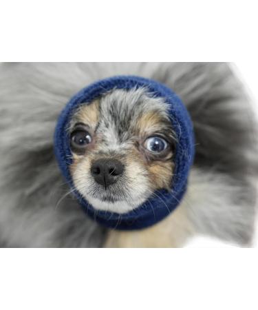 Happy Hoodie - The original sedative for dogs & cats - for revival - noise suppression in fireworks thunderstorms pet care & strength drying - calming aid for dogs since X -Small Blue