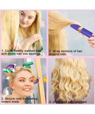 Heatless Flexible Hair Rollers Curling Rods 42Pcs 9.45" Soft Flexi Rods Hair Curlers Hair Twist Foam No Heat Hair Rods for for Short Long Hair 42pcs Foam Hair Curlers - Buy Online on GoSupps.com