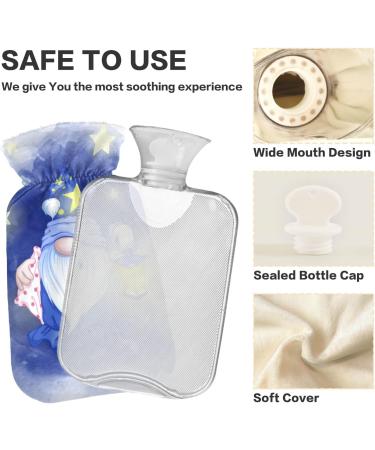 Hot Water Bottle with Cover - 2L BPA-Free for Pain Relief & Cramps | Wichtel International Shipping - Buy Online on GoSupps.com