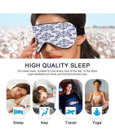 WELLDAY Baroque Style Flower Sleep Mask | Soft Comfort Night Eye Shade Cover | Adjustable Strap for Men and Women - Buy Online on GoSupps.com