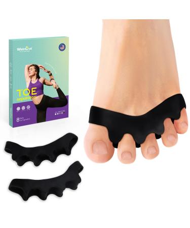 Welnove Toe Separators Bunion Corrector - 8 Pcs Gel Toe Straightener to Restore Hammertoes to Their Original Shape for Women Men