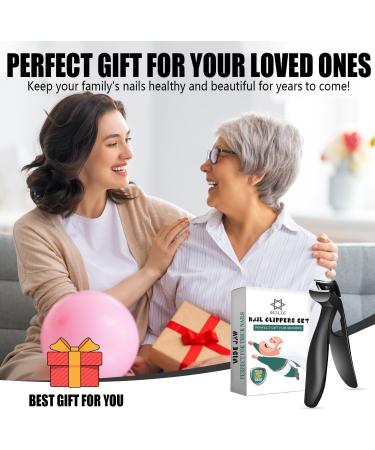 Premium Angled Head Toenail Clippers for Thick Nails - Ergonomic Steel Trimmer for Seniors | Best Nail Cutter with Catcher for Easy Use - Buy Online on GoSupps.com