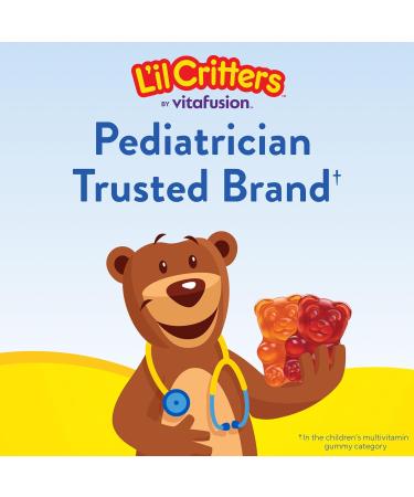 L il Critters Gummy Vites Daily Gummy Multivitamin for Kids, Vitamin C, D3 for Immune Support Cherry, Strawberry, Orange, Pineapple and Blueberry Flavors, 70 Count Gummies Naturally Sourced Flavors 70 Count (Pack of 1) - Buy Online on GoSupps.com