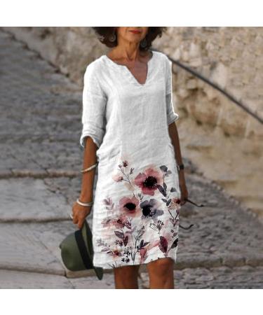Fudule Women's V Neck T Shirt Dress - Elegant Evening Midi Dress for Cocktail Party - Buy Online on GoSupps.com