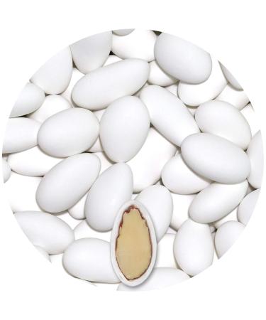 EinsSein EinsSein 0.5 kg Gracile Midi Wedding Almonds - Matte White - Sweet Wedding Almonds - Bath Confetti - Candy Box - Christening Almond Sugar