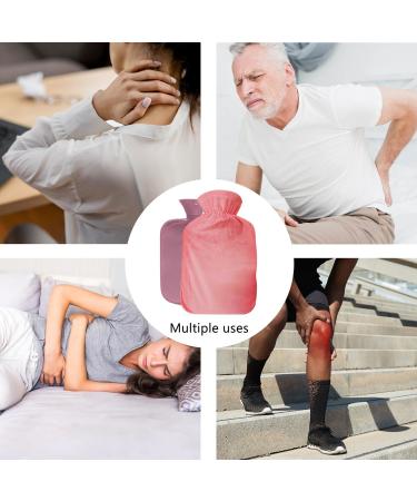 ONTHIS 2L Rubber Hot Water Bottle with Soft Cloth Cover - Pink | Relieve Period Pain and Fatigue - Buy Online on GoSupps.com
