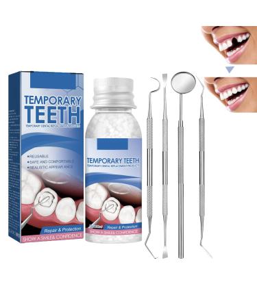 Temporary tooth repair kit tooth repair granules kit dental repair set Temporary tooth repair granulate prosthesis instant veneers dentures provisional teeth for missing or broken teeth