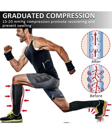 Ailaka Zipper Compression Socks 15-20 mmHg for Women Men- Support Varicose Veins, Athletics, Travel- Black, Small/Medium (1 Pair) - Buy Online on GoSupps.com
