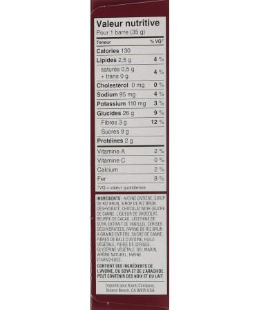 Kashi Cherry Dark Chocolate 5 Bars 175g (Pack of 8) 1.832 Kilogram - Buy Online on GoSupps.com