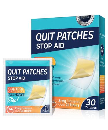 21 mg Step 1 Patches, Stop Patch, Aid, Easy and Effective Anti-Stickers, Best Product to Help Stop, 30 Patches