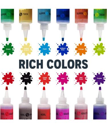 Tie Dye Kit with 12 Large Colors for Kids and Adults - Includes 4 T-Shirts - Perfect for Parties and Large Groups - Buy Online on GoSupps.com
