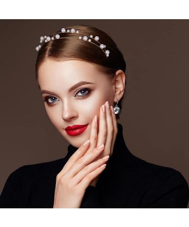 PAGOW Bubble Pearl Double Crown Headband - Gold Wedding Party Hair Accessory for Women - Buy Online on GoSupps.com