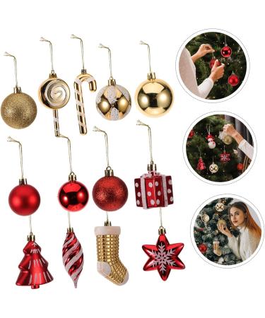 Alipis 72 Pcs Christmas Balls Decor Christmas Tree Bauble Xmas Christmas Tree Ornament Accessories Box Red 6.00X6.00X6.00CM - Buy Online on GoSupps.com