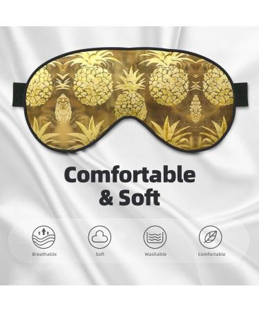 SSIMOO Gold Pineapple Eye Mask - Soft Breathable Sleep Patch for Women | Perfect for Travel & Relaxation - Buy Online on GoSupps.com