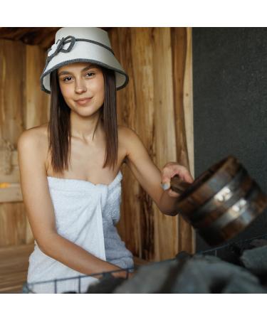 Prinzeps Women's Sauna Hat | 100% Wool Felt Sauna Cap with Flower Embroidery | Ideal Sauna Headgear & Perfect Gift - Buy Online on GoSupps.com