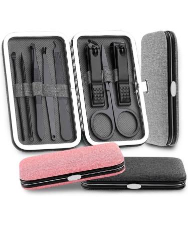 HCHGJKN Nail Clippers Manicure Nail Clippers Pedicure Set Black Stainless Steel Manicure Nail File Cutter Tweezers With Portable Travel(Schwarz) - Buy Online on GoSupps.com