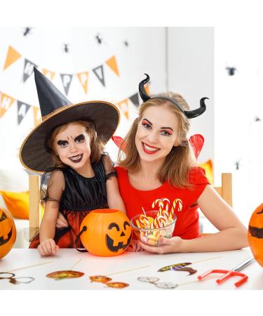 Lurrose Black Devil Horn Headband Demon Horns Headband Black Horn Headpiece Black Horns Accessory Halloween Costume for Party Halloween Cosplay - Buy Online on GoSupps.com