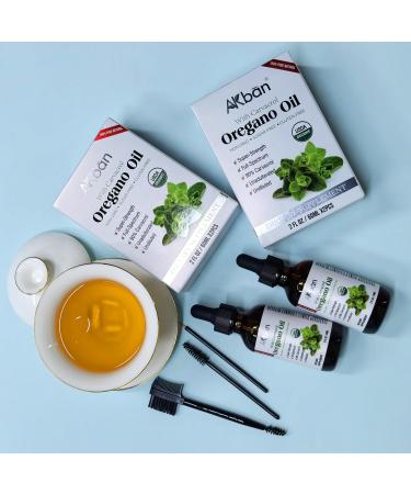 AKBAN Organic Oil of Oregano Drops | with Black Seed Oil Carvacrol & Thymoquinone | Plant Based USDA Oregano Liquid Non-GMO | 2 Fl Oz + 2 Fl Oz - Buy Online on GoSupps.com