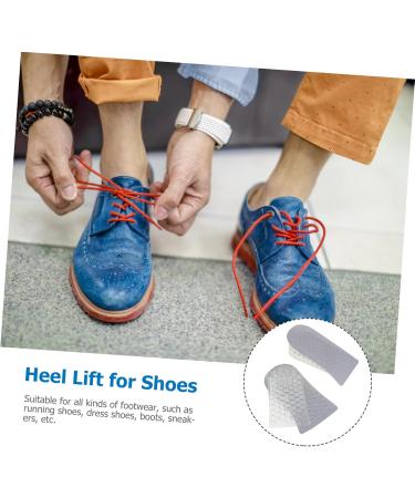 NOLITOY Height Increasing Insoles - 2 Pairs Invisible Shoe Inserts for Men | Shock-Absorption Heel Support Pads | Comfort & Lift 12.3x3.7CM - Buy Online on GoSupps.com