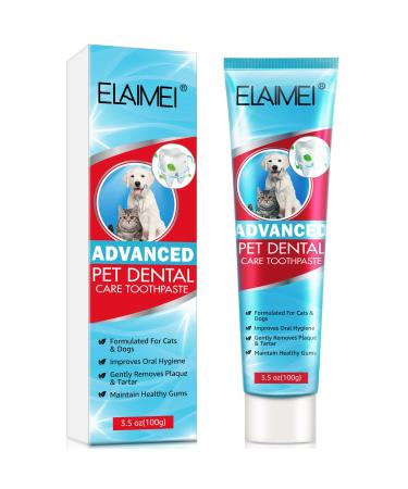 Dog Toothpaste Pet Dental Care: Dog Teeth Cleaning Kit Pets Dog Toothpaste for Dogs and Cats Teeth Cleaning Fresh Breath