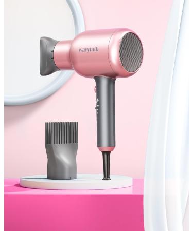Wavytalk Ionic Hair Dryer with Diffuser and Concentrator Lightweight Quiet Blow Dryer Powerful 1875 Watt Motor for Smooth and Fast Drying Hair Rose Pink Bright Rosepink - Buy Online on GoSupps.com