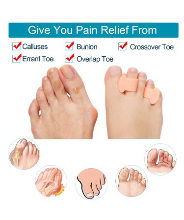 Sumiwish 14 Pack Big Toe Separator & Pinky Toe Spacer - Bunion Corrector for Straightening Overlapping & Crooked Toes Hammer Toe Relief - Buy Online on GoSupps.com