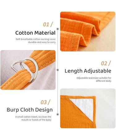 Breathable Yellow Muslin Nursing Cover with Adjustable Strap - Lightweight and Soft Cotton Breastfeeding Shawl for Outdoor Feeding - Buy Online on GoSupps.com