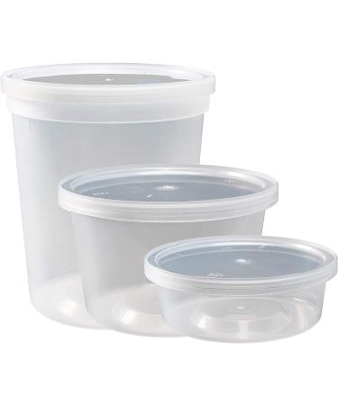 DuraHome Food Storage Containers with Lids - 44 Sets BPA-Free Leakproof Deli Cups Combo Pack - Freezer Safe, Microwavable, Airtight Clear Takeout Containers - 8oz, 16oz, 32oz Mixed Sizes - Buy Online on GoSupps.com