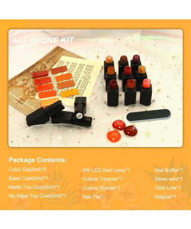 Lavender Violets 19 Pcs Gel Nail Polish Kit with LED Lamp - Twilight Forest Collection - Buy Online on GoSupps.com