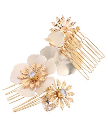 ABOOFAN 1 Pair Bridal Hair Accessories Wedding Hair Accessories Fairy Jewelry for Women Hair Comb Wedding Hair Combs for Wedding Hair Combs for Women Decorative Light Luxury Hairpin Bride
