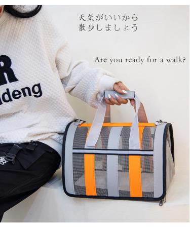 DUDUsilkly Soft-Side Cat Carrier Bag Portable Pets Carriers For Cats Dogs dog carrier with pet mat dog carrier (L Orange) L Orange - Buy Online on GoSupps.com