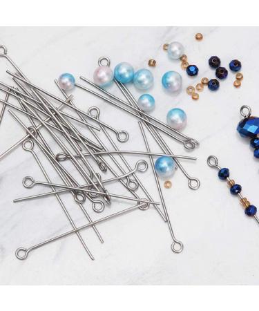 300 Pcs 1.6 304 Stainless Steel Open Eye Headpins for Jewelry Making - Silver Finish - Buy Online on GoSupps.com