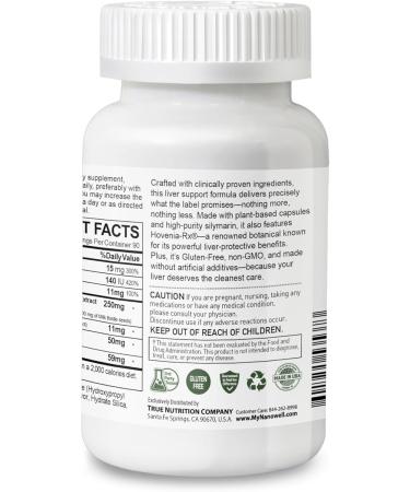 NANOWELL SILYMARIN Guard Milk Thistle 30:1 Extract 7500 mg Strength 90 Vegan Capsules - Buy Online on GoSupps.com