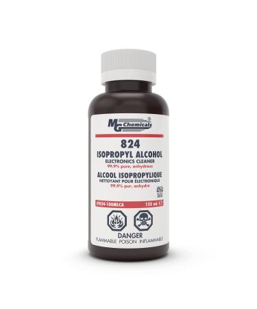 MG Chemicals 824-100ML 99.9% Isopropyl Alcohol Electronics Cleaner 125 mL Liquid Bottle