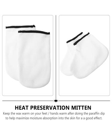 Minkissy Thickened Gloves | 2 Pairs Hand & Foot Masks | White Knitted Bath Gloves for Skincare - Buy Online on GoSupps.com