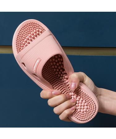 Acupressure Massage Slippers for Foot Pain Relief - Shiatsu Sandals (Size 36-37 Pink) | Non-Slip Tension-Reducing Footwear - Buy Online on GoSupps.com