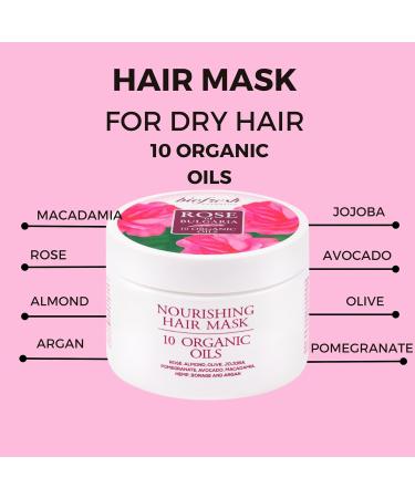 Biofresh cosmetics Rose of Bulgaria Hair Mask for Very Dry Hair with Rose Water and 10 Oils Hair Care for Women 300 ml - Buy Online on GoSupps.com