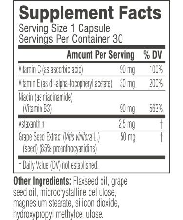 Swisse Beauty Dual Skin Defense Supplement | Astaxanthin, Grape Seed Extract, and Vitamin C | Supports Collagen Formation, Skin Elasticity, Antioxidant Protection & Regeneration | 30 Capsules - Buy Online on GoSupps.com