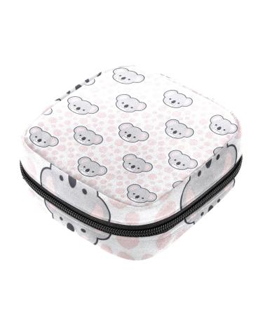 Sanitary Napkin Storage Bag Portable Period Bag for Women Teen Girls Koala Print Pattern Menstrual Cup Pouch Nursing Pad Holder (Multicolor) Color 3