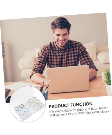 Buy Healvian Lens Container - Glass Pearls Storage Case for Contact Lenses | Travel-Friendly Lens Holder | Durable & Stylish Glasses Care Box - Buy Online on GoSupps.com