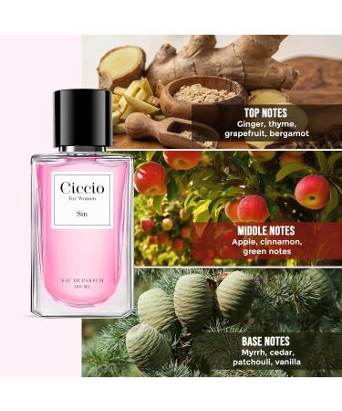 Ciccio_Luxury Sin Eau De Perfume for Women with Grapefruit Bergamot Ginger Apple Cinnamon Patchouli and Vanilla |Premium Long Lasting Luxury Fragrance Scent|Perfect Perfume for Summer 100ml - Buy Online on GoSupps.com